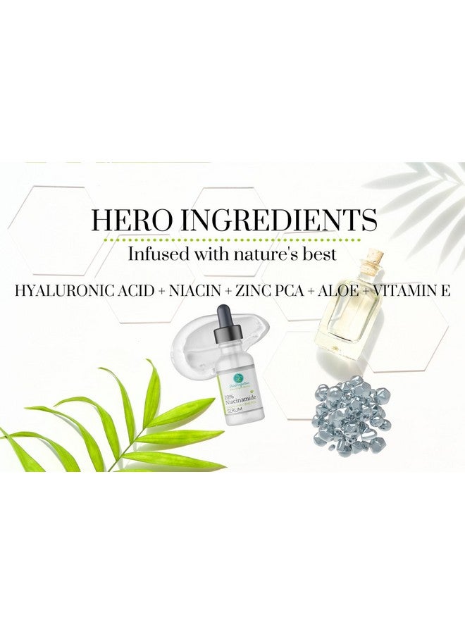 Niacinamide Serum 10% Niacin Hyaluronic Acid Sodium Hyaluronate Serum Vitamin B3 Zinc Pca Dark Spot Remover Face Dark Spot Corrector 1 Oz