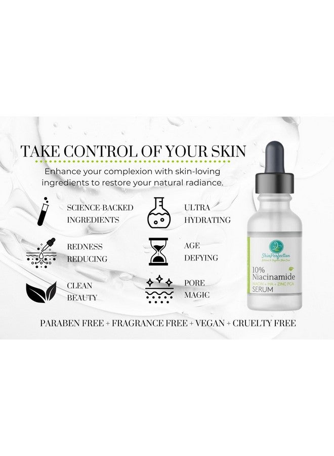 Niacinamide Serum 10% Niacin Hyaluronic Acid Sodium Hyaluronate Serum Vitamin B3 Zinc Pca Dark Spot Remover Face Dark Spot Corrector 1 Oz