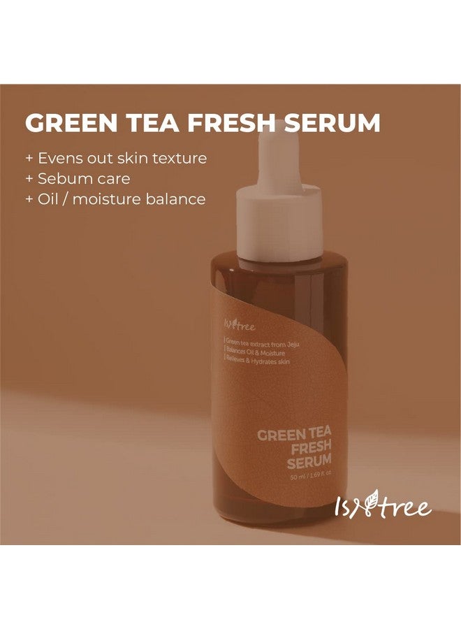 Green Tea Fresh Serum 50Ml 1.69 Fl.Oz Green Tea Extract From Jeju Balances Oil & Moisture Relieves & Hydrates Skin