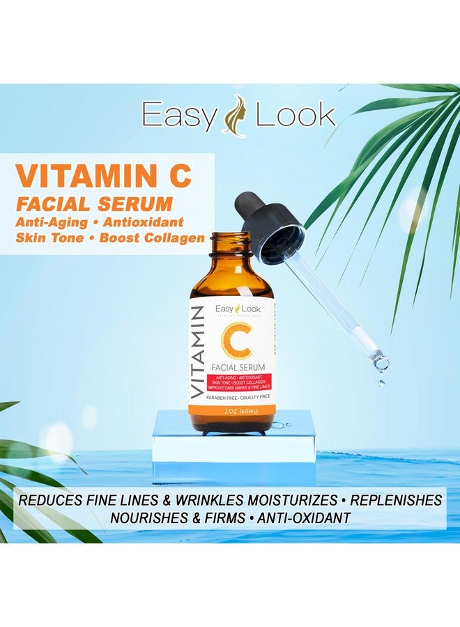 Vitamin C Face Serum Anti Aging Facial Serum With Vitamin C For Dark Spots Even Skin Tone Eye Area Fine Lines & Wrinkles 2 Fl Oz