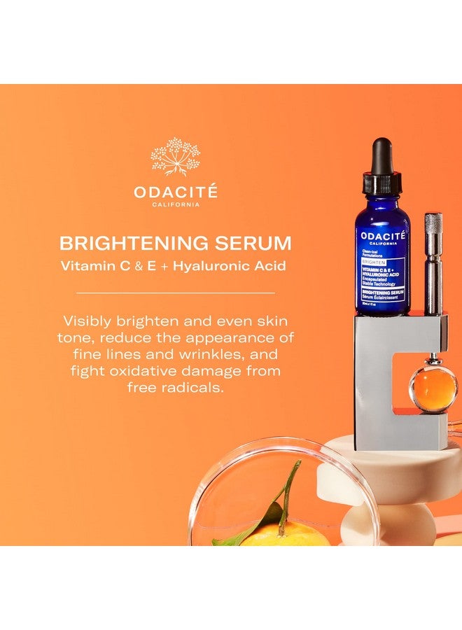 Brightening Vitamin C & Hyaluronic Facial Serum Antiaging Facial Serum Targets Loss Of Firmness & Dark Spots Squalane Vitamin E & Neroli Floral Water For Smooth Skin 1 Fl Oz