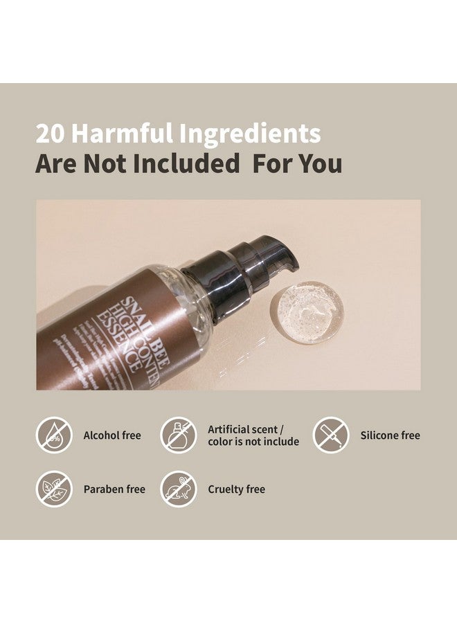 Snail Bee High Content Essence 100Ml (3.38 Fl Oz.) Snail Mucin Essence With Niacinamide & Bee Venom Korean Skin Care Face Moisturizer For Women & Men With Combination Oily Skin