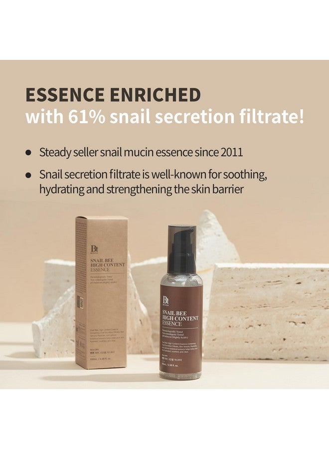 Snail Bee High Content Essence 100Ml (3.38 Fl Oz.) Snail Mucin Essence With Niacinamide & Bee Venom Korean Skin Care Face Moisturizer For Women & Men With Combination Oily Skin