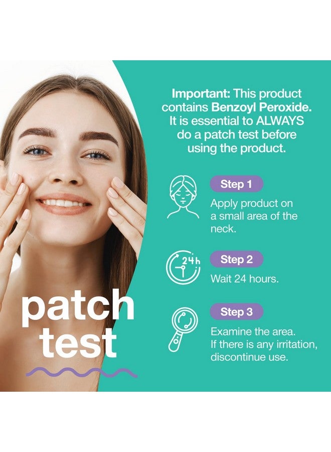 Benzoyl Peroxide 2.5% Gel Cream For Acne Pimples And Cystic Acne Spot & Daily Face And Back Medication For Adults & Teens Goes On Clear Lightweight & Nondrying Large 8 Oz.