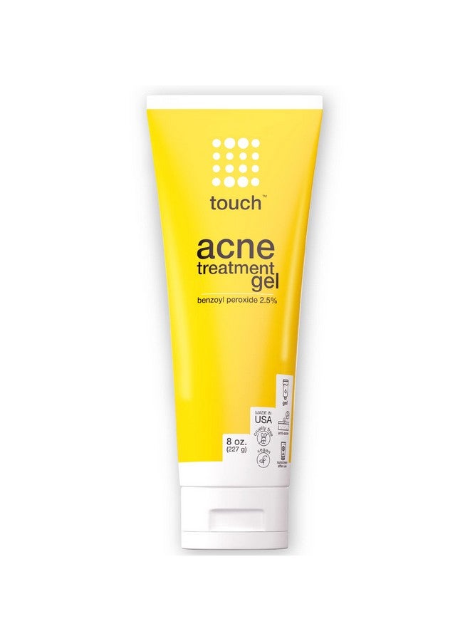 Benzoyl Peroxide 2.5% Gel Cream For Acne Pimples And Cystic Acne Spot & Daily Face And Back Medication For Adults & Teens Goes On Clear Lightweight & Nondrying Large 8 Oz.