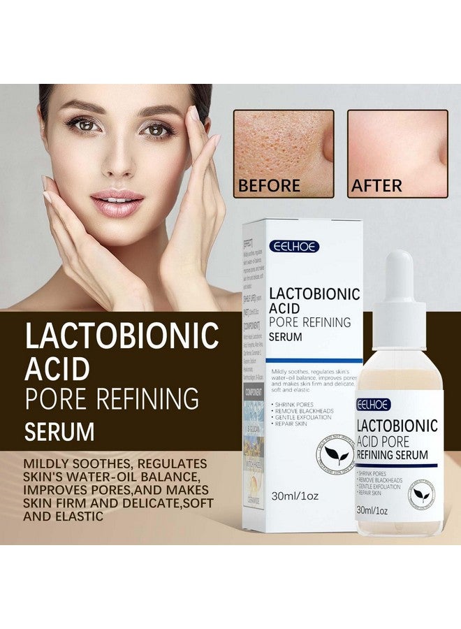 Lactobionic Acid Pore Refining Serumminimize Pores Serum Gentle Formula Clean Pore Shrink Pore Firming Skin Reduce Fine Lines Facial Liquid For All Skin