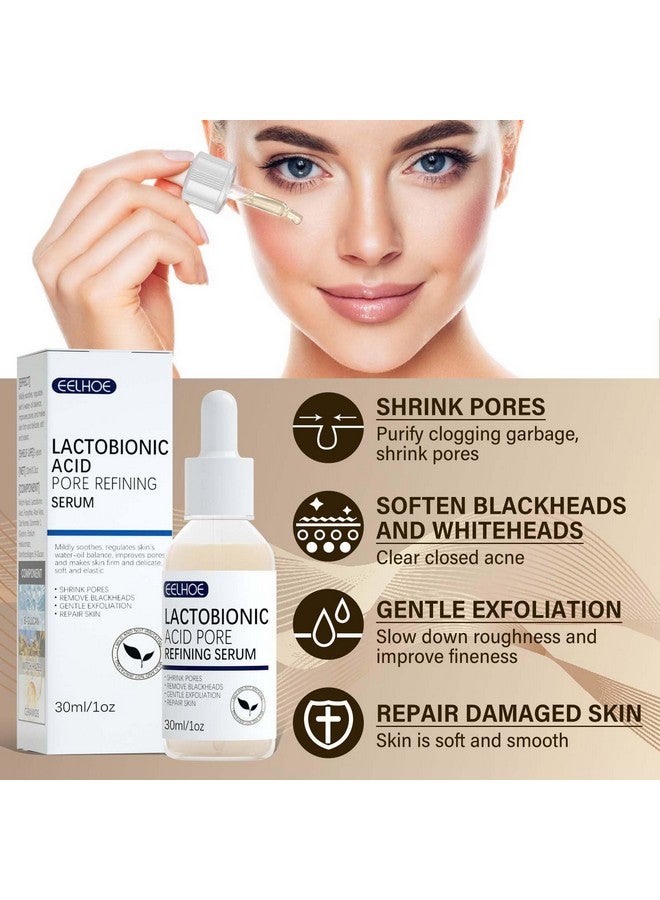Lactobionic Acid Pore Refining Serumminimize Pores Serum Gentle Formula Clean Pore Shrink Pore Firming Skin Reduce Fine Lines Facial Liquid For All Skin