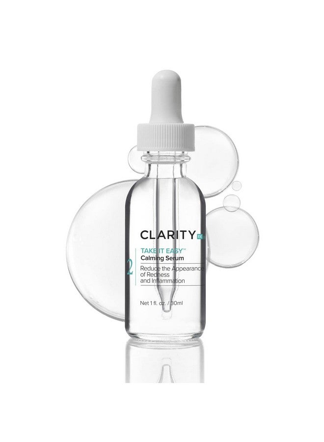 Take It Easy Calming Face Serum Natural Plantbased Antiredness Treatment For Sensitive Skin & Rosacea (1 Fl Oz)