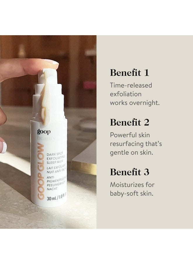 Beauty Sleep Milk Serum Face Exfoliator & Moisturizer To Smooth Uneven Texture Wrinkles & Pores Glycolic Acid & Hyaluronic Serum Dark Spot Corrector Paraben & Silicone Free 1 Fl Oz