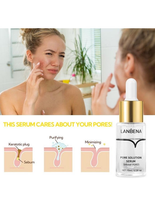 Pore Minimizer Serum Pore Minimizer & Reducer For Face Minimizing Shrinking Oil Control Firming Tightening Pores 100% Vegan Pore Moisture After Blackhead Remover 0.5 Fl.Oz