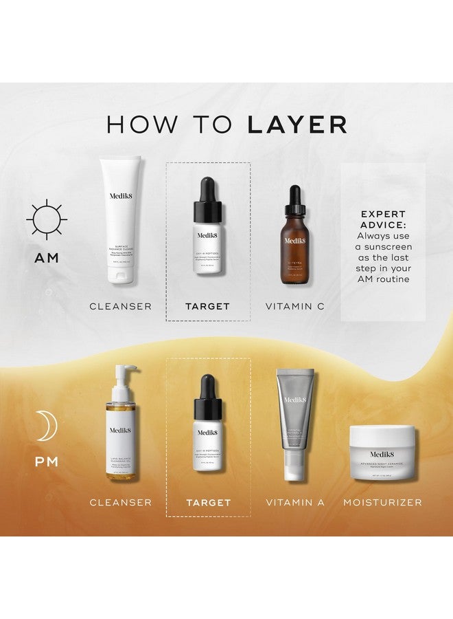 Oxyr Peptides Serum Targeted Dark Spot Corrector With Twin Peptides Freshly Activated Brigthening Serum For Face Evens Skin Tone And Discoloration Gentle On Sensitive Skin 0.3 Oz