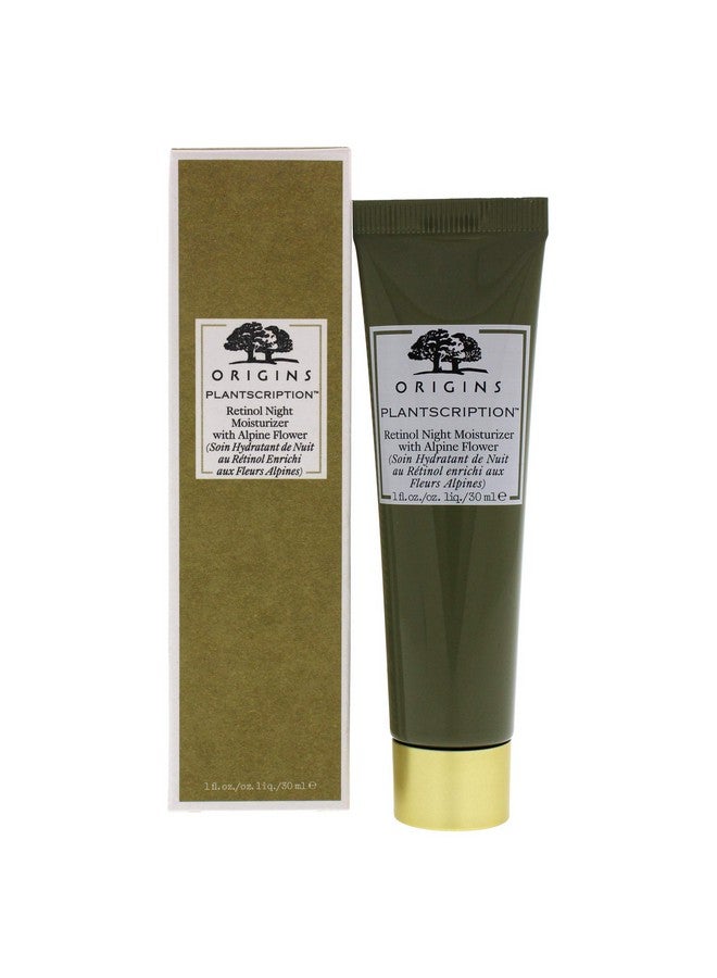 Plantscription Retinol Night Moisturizer With Alpine Flower Unisex Moisturizer 1 Oz