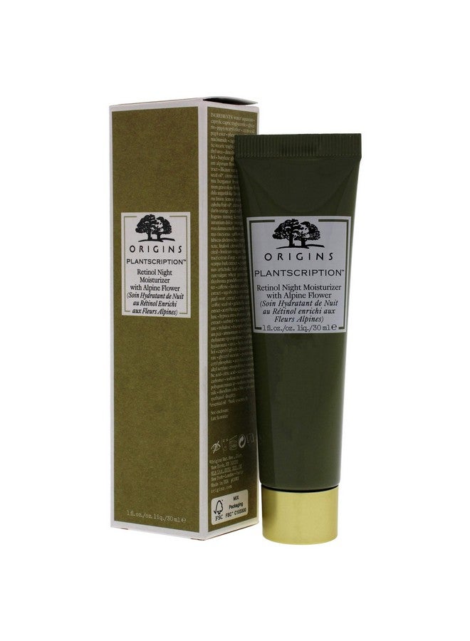 Plantscription Retinol Night Moisturizer With Alpine Flower Unisex Moisturizer 1 Oz