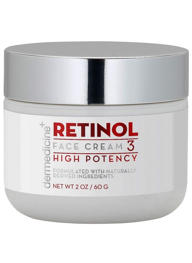 Dermedicine Retinol Cream For Face & Eye 3% Blend | Natural Anti Aging w/Jojoba Oil, Apricot Oil, Hyaluronic Acid & Squalane | Helps Smooth Fine Lines & Wrinkles & Brightens for Younger Skin