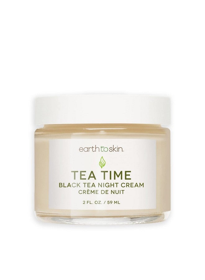 Tea Time Antiaging Black Tea Night Cream Intense Hydration & Protection Moisturizer For Face (2.0 Fl Oz)