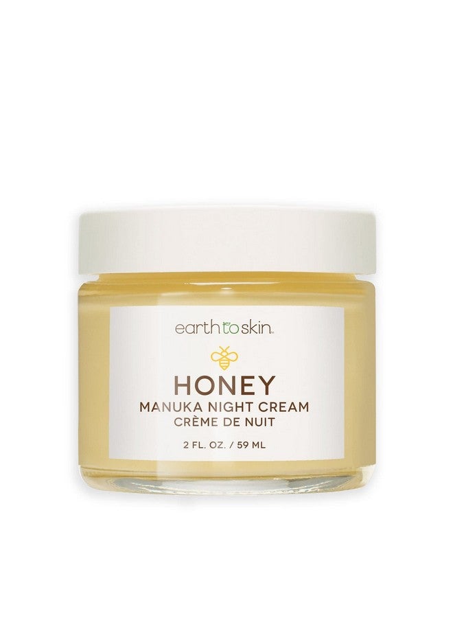 Honey Manuka Calming Night Cream With Shea Butter Vitamins E & D Macadamia Seed Oil For All Skin Types (2.0 Fl Oz)