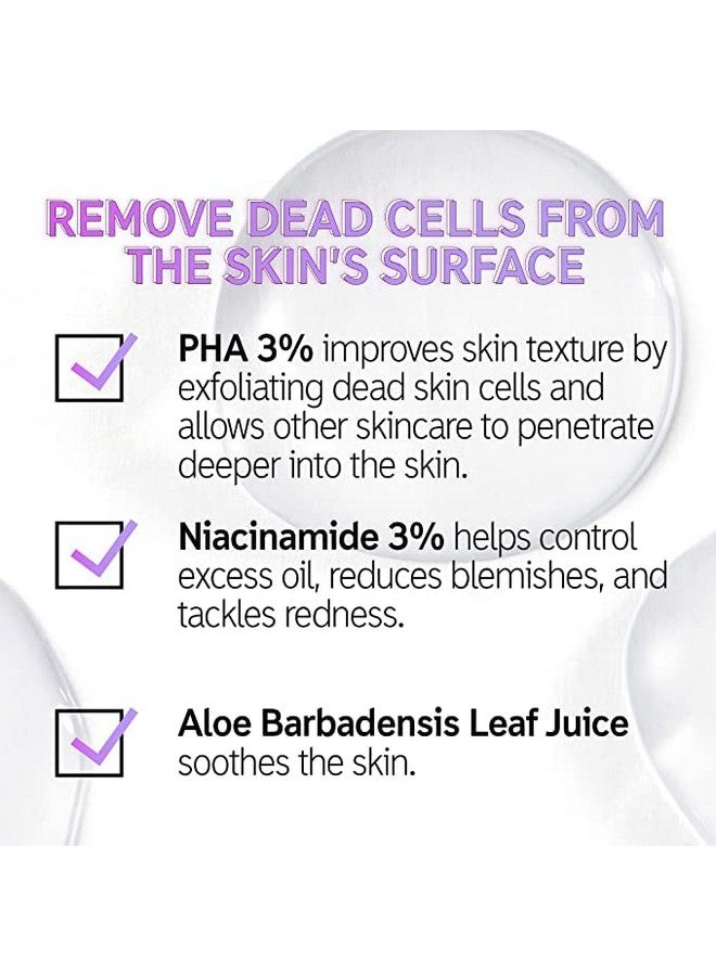 Polyhydroxy Acid Toner Gentle Chemical Pha Exfoliant For Sensitive Skin Helps Moisturize And Soothe Skin Healthylooking Skin Texture 3.38 Fl Oz