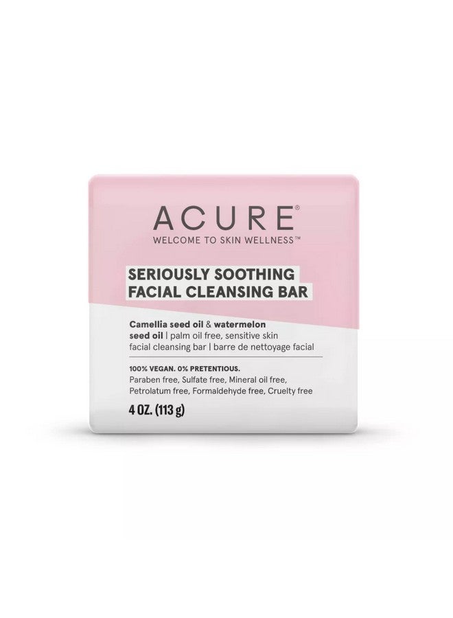 Seriously Soothing Facial Cleansing Bar With Camellia Seed Oil And Watermelon Seed Oil 4 Oz