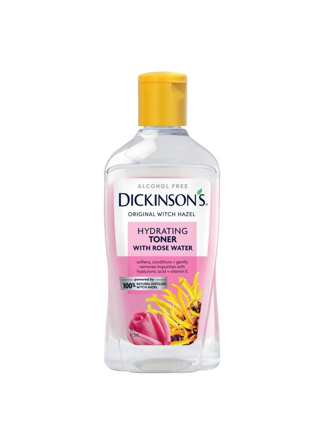 Enhanced Witch Hazel Hydrating Toner With Rosewater Alcohol Free 98% Natural Formula 16 Fl Oz (Pack Of 1)
