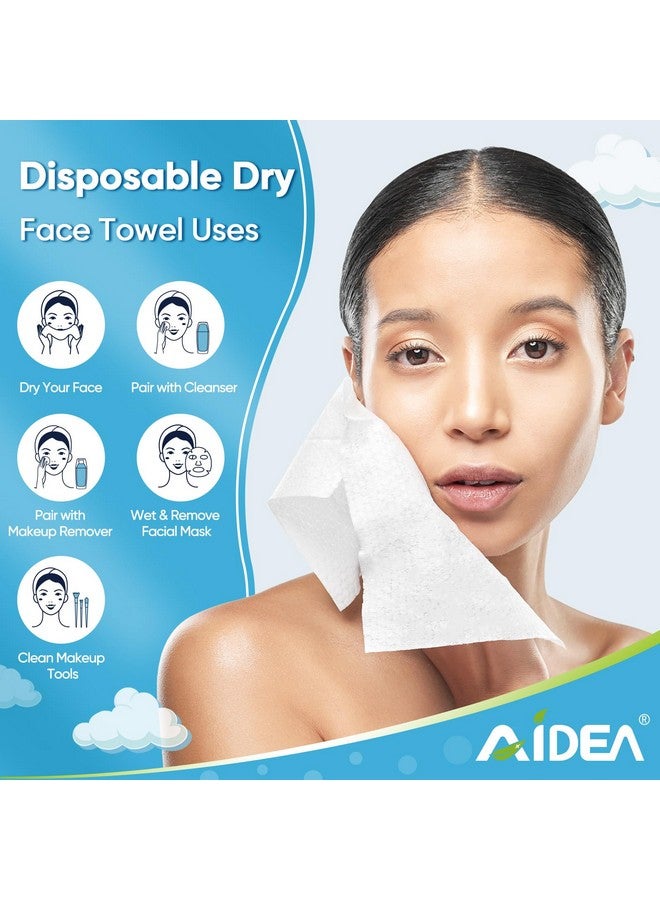 Aldea Disposable Face Towels600Ct Biodegradable Clean Facial Towels Clean Facial Wipes For Sensitive Skin Face Towelettes For Makeup Removing Facial Cleansing Travel Gift Dry Wipes Face Cloths