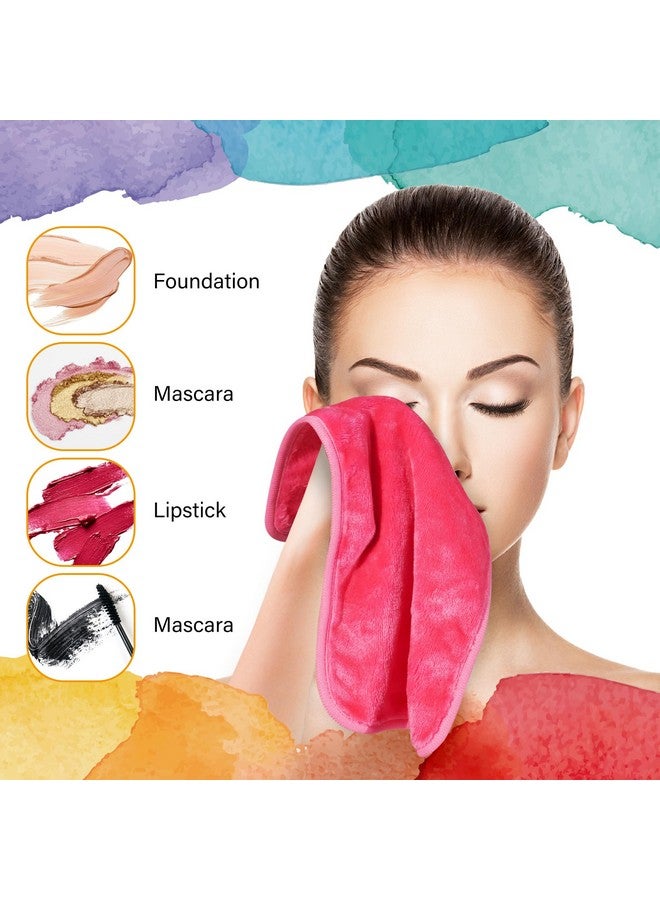 Makeup Remover Cloths 8 Packs Makeup Remover Towels Reusable Face Wash Cloth Soft Makeup Remover Microfiber Face Cloth For Women