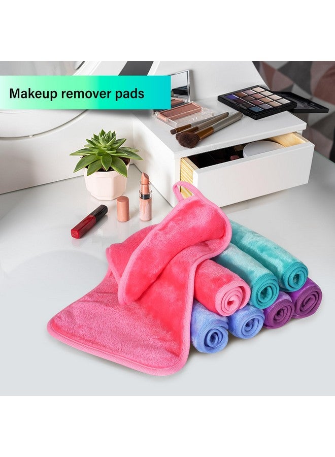 Makeup Remover Cloths 8 Packs Makeup Remover Towels Reusable Face Wash Cloth Soft Makeup Remover Microfiber Face Cloth For Women