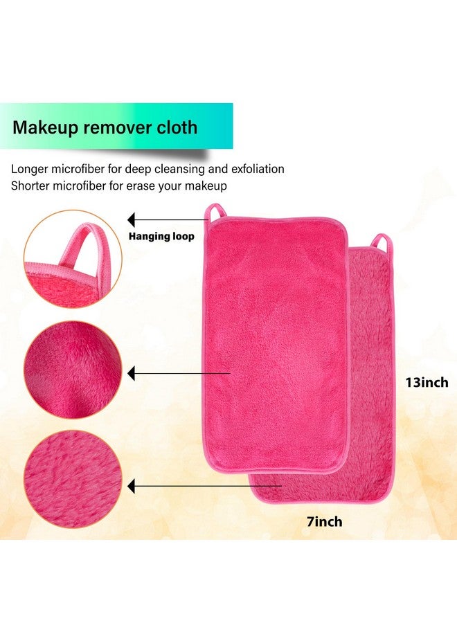 Makeup Remover Cloths 8 Packs Makeup Remover Towels Reusable Face Wash Cloth Soft Makeup Remover Microfiber Face Cloth For Women