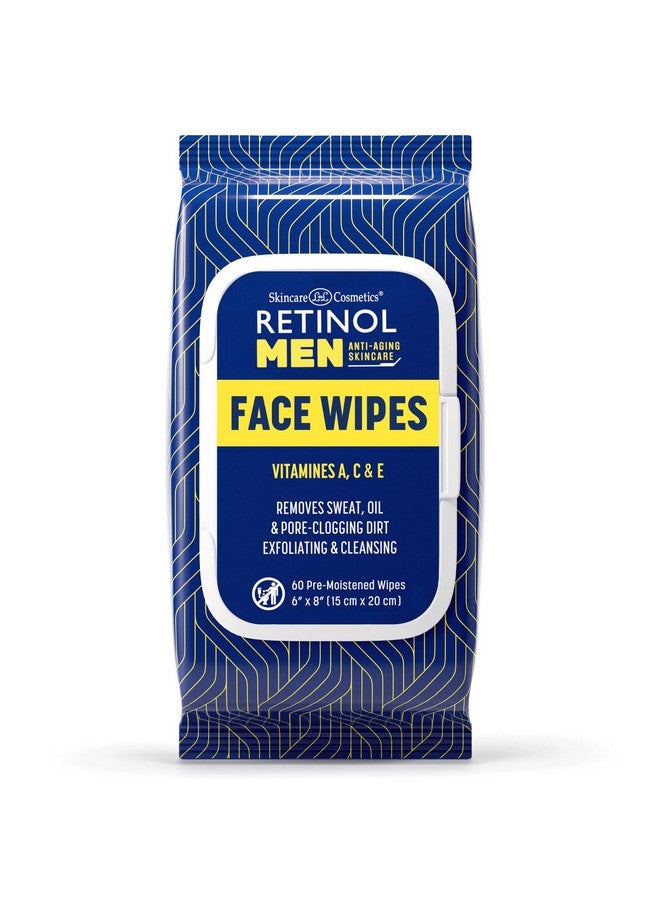 Men Facial Wipes Antiaging Cleansing Towelettes Quickly Cleanse Face From Sweat Oil And Poreclogging Dirt Without Any Heavy Residue