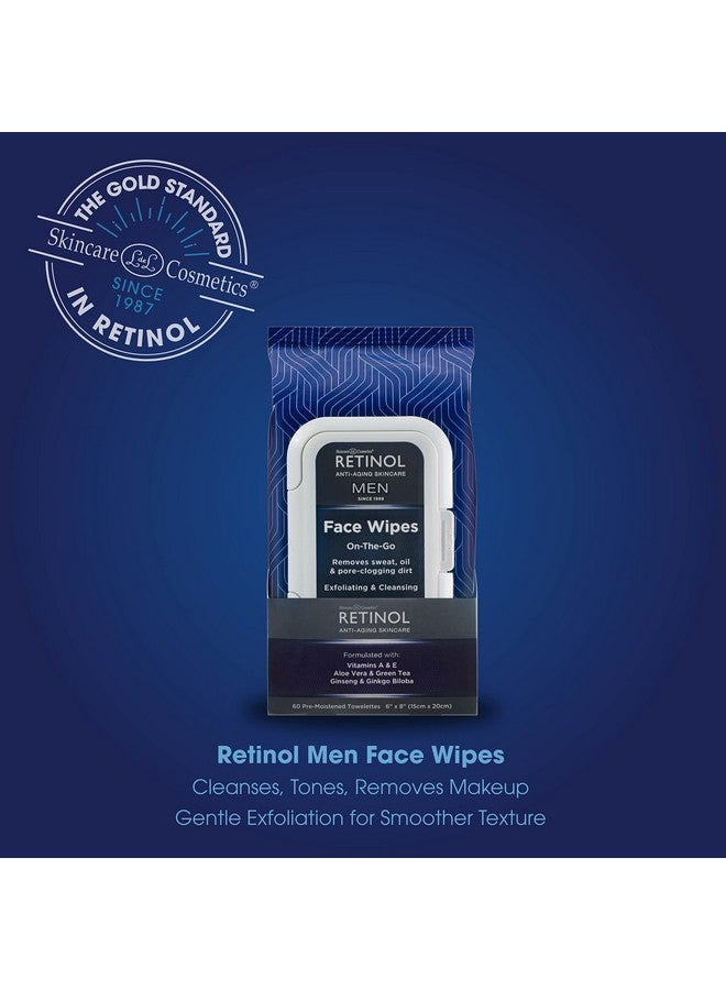 Men Facial Wipes Antiaging Cleansing Towelettes Quickly Cleanse Face From Sweat Oil And Poreclogging Dirt Without Any Heavy Residue