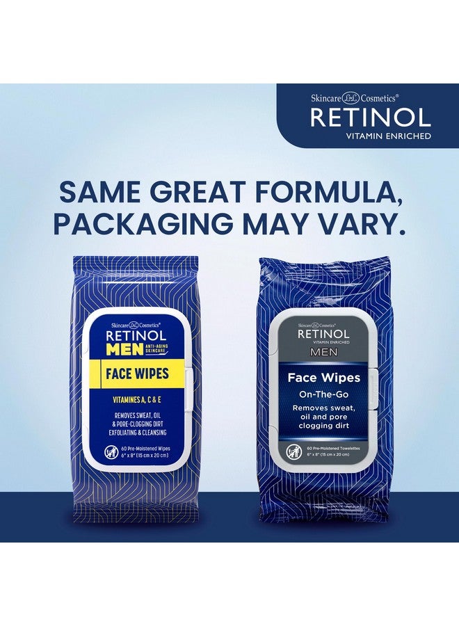 Men Facial Wipes Antiaging Cleansing Towelettes Quickly Cleanse Face From Sweat Oil And Poreclogging Dirt Without Any Heavy Residue