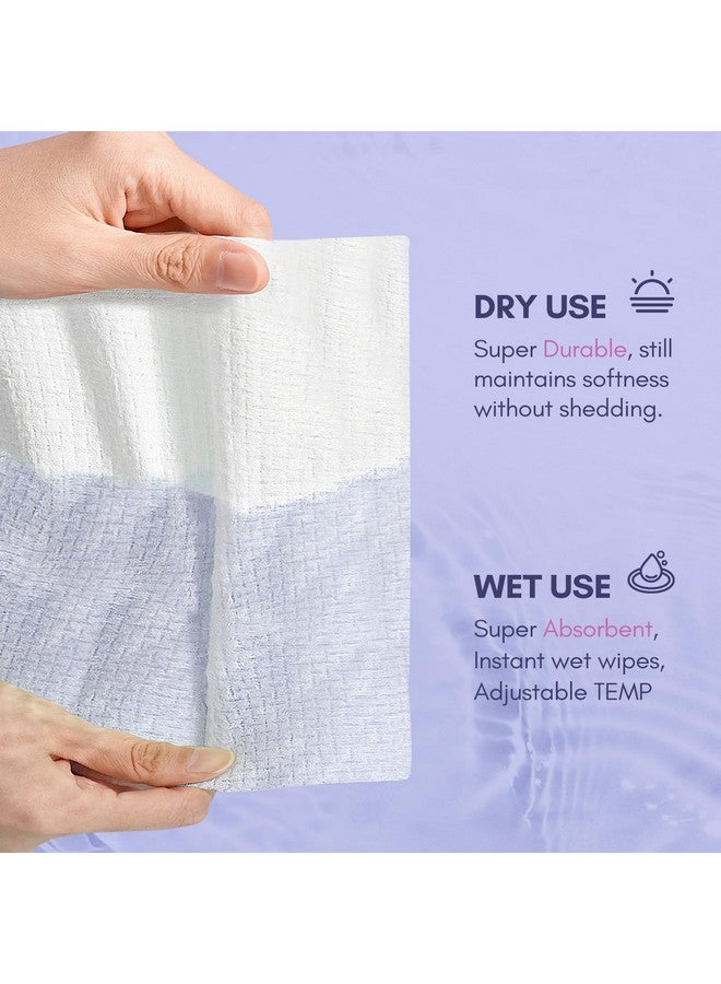 Clean Towel Thick & Absorbent Cotton Face Tissue Biodegradable Disposable Dry Wipes For Facial Cleansing & Makeup Removing