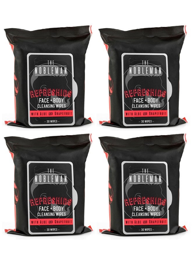 Men'S Cooling Face + Body Cleansing Wipes 4Pack 120Ct.