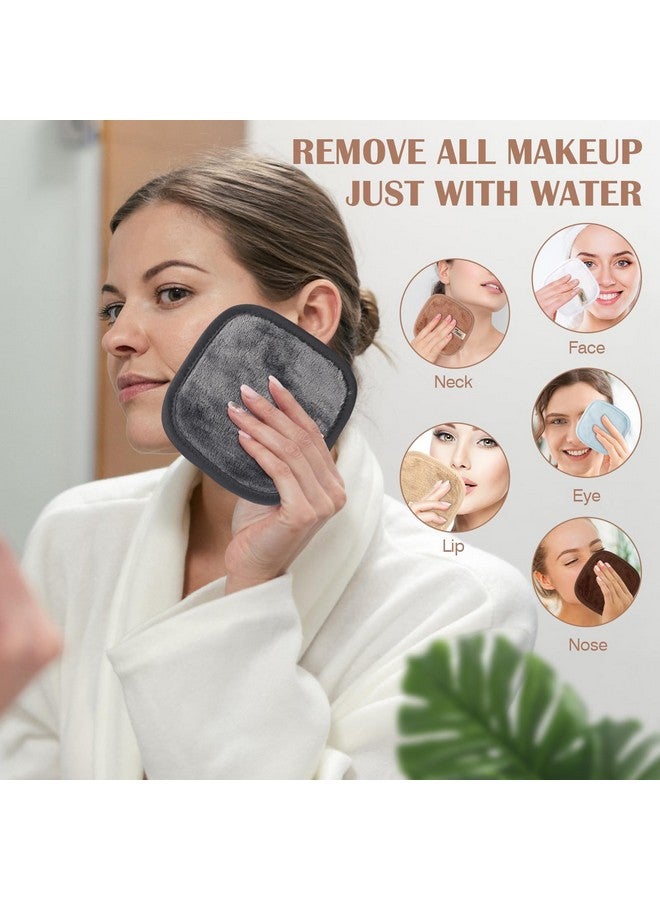 Makeup Remover Cloths 7Day Set Premium & Reusable Makeup Remover Pads Erase Makeup With Just Water Makeup Set For Eyes Lips Foundation And More Ideal Choice For Women (Neutrals)