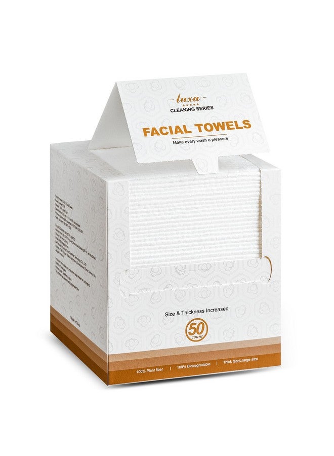 Disposable Face Towelbiodegradable Facial Towelsextra Thick Soft Large Clean Facial Towels Plant Fiber Facial Washcloth Dry Wipes For Sensitive Skintravelmakeup Remover50 Count