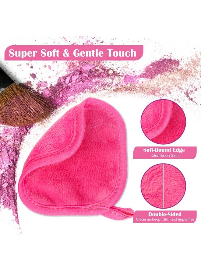 Makeup Remover Cloths 24 Pack Makeup Removal Face Cleaning Cloth Reusable Makeup Remover Pads Remove Instantly Dirt With Just Water 5 X 5 In