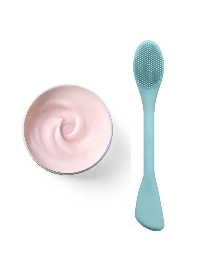 Facial Cleansing Brush 2 In 1 Silicone Face Mask Brush & Face Scrubber For Exfoliating Massaging Remove Blackheads Makeup Skincare Removal Applicator For Mud Clay Body Lotion Diy Mask