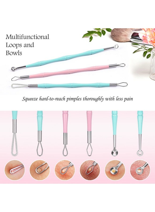 Pimple Popper Tool Kit Morgles 14Heads Professional Stainless Acne Zit Popper Extraction Tools For Facial Nose With Leather Case