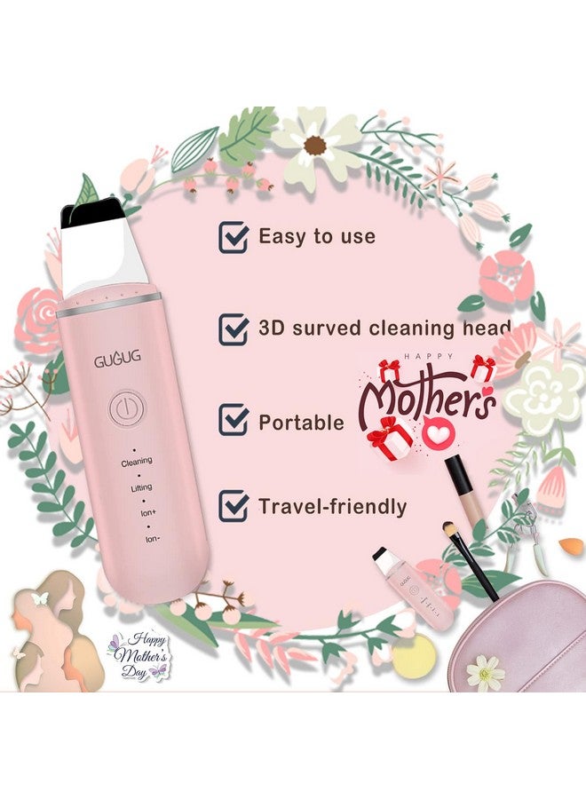 Skin Scrubber Face Spatula Skin Spatula Pore Cleaner Blackhead Remover Tools For Facial Deep Cleansing4 Modes Pink