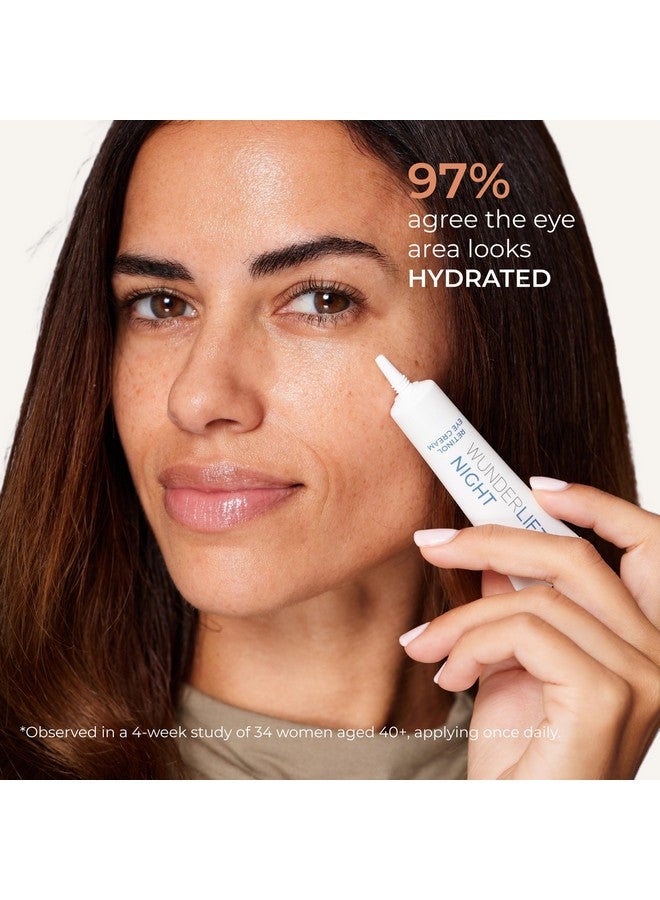 Wunderlift Night Retinol Eye Cream 3% Encapsulated Retinol Hyaluronic Acid And Coleus Forskohlii Vegan And Cruelty Free