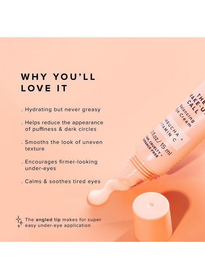 Kombucha The Wakeup Call Eye Cream Eye Cream For Dark Circles And Puffiness Under Eye Cream With Caffeine Vitamin C And Tumeric Caffeine Eye Cream For All Skin Types 0.05 Fl. Oz.