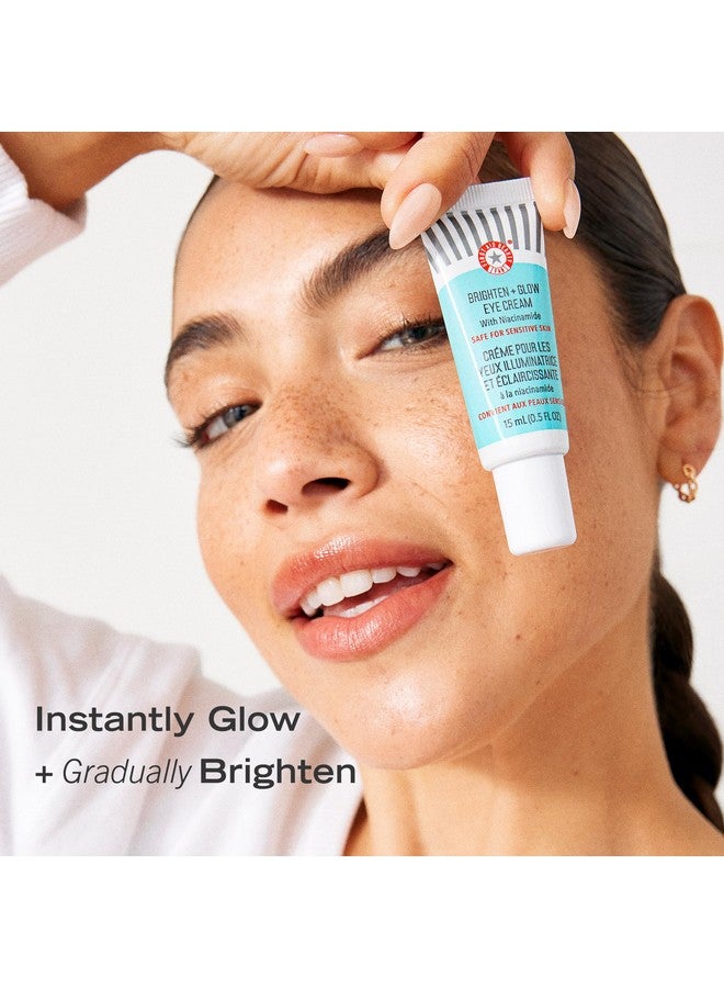 Brighten + Glow Niacinamide Eye Cream Illuminating Brightening Cream To Help Hydrate & Reduce The Look Of Dark Circles 0.5 Oz.