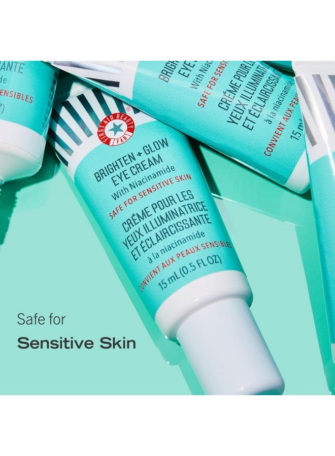 Brighten + Glow Niacinamide Eye Cream Illuminating Brightening Cream To Help Hydrate & Reduce The Look Of Dark Circles 0.5 Oz.