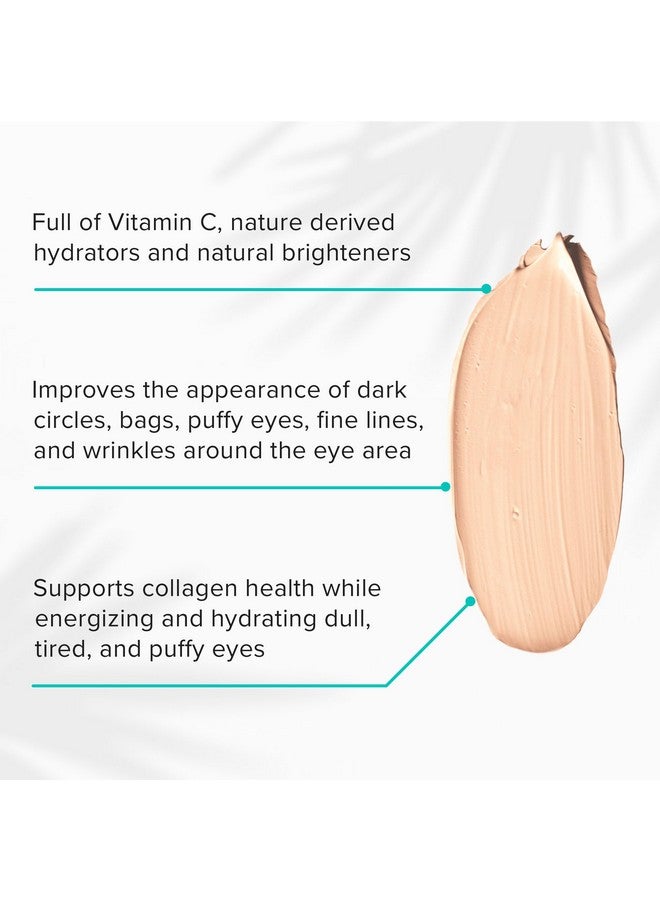 Cresults Natural Plantbased Vitamin C Eye Cream For Dark Circles Eye Bags Puffiness & Wrinkles (0.5 Oz)