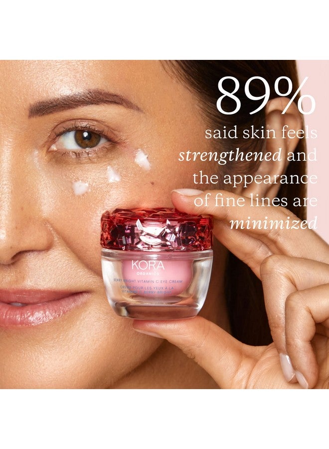 Berry Bright Firming Vitamin C Eye Cream Hydrate & Strengthen Certified Organic Cruelty Free Refillable 0.50 Fl Oz