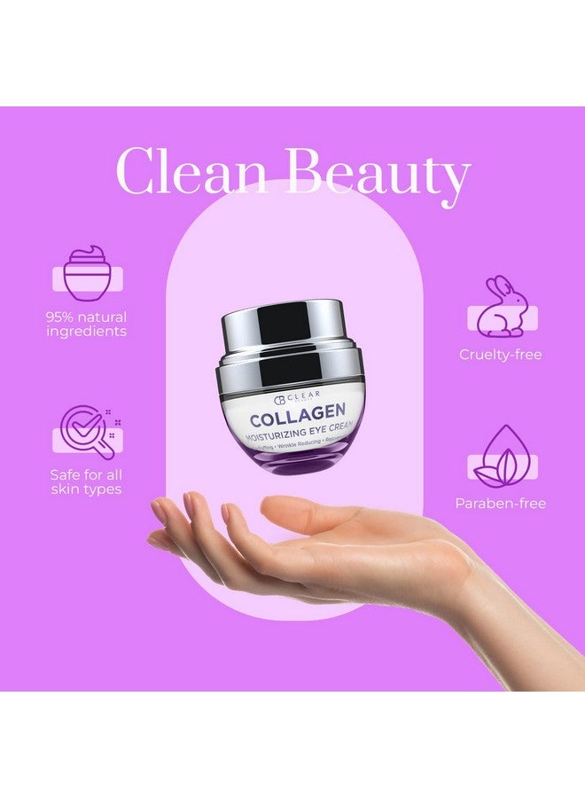 Collagen Eye Cream For Dark Circles And Puffiness Moisturizing & Antiaging Under Eye Cream Cruelty Free Korean Skin Care For All Skin Types 1.01 Oz