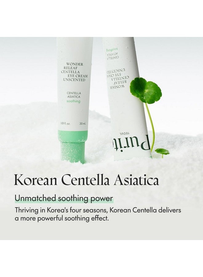 Seoul Wonder Releaf Centella Eye Cream Unscented Korean Centella For Sensitive Skin Soothing Facial Eye Cream For Face Dark Circles Around Eyes Wrinkles Puffiness Kbeauty 30Ml 1Fl.Oz