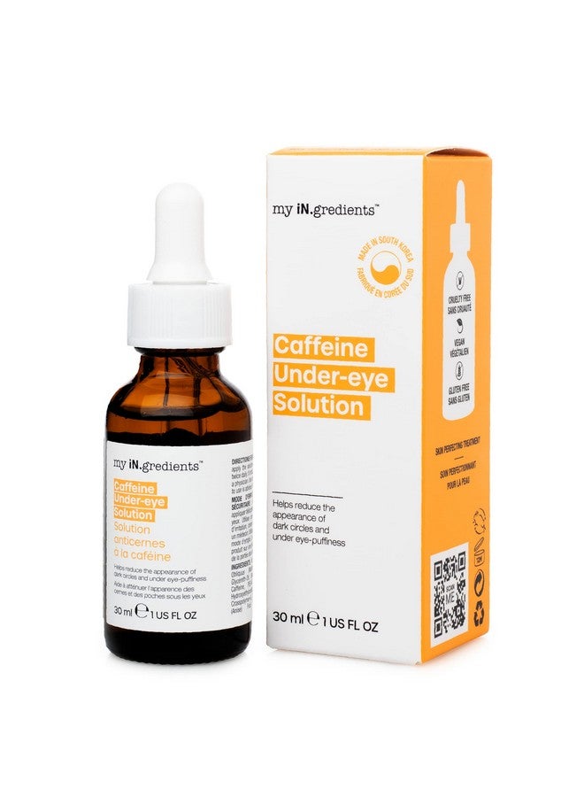 My In.Gredients Caffeine Undereye Solution For Dark Circles Puffiness And Wrinkles Anti Aging Treatment For Bags Under Eyes And Fine Lines For Men And Women