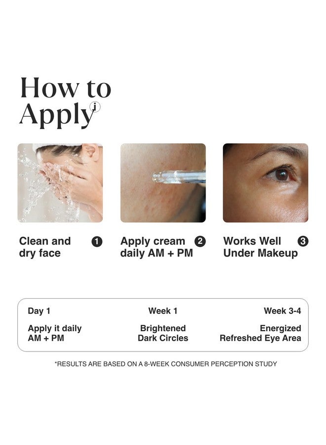 Korean Vitamin C Eye Cream For Dark Circles And Puffiness Bags Wrinkles Hydrating Energizing Brightening Under Eye Cream Anti Aging Puffy Eyes Treatment Caffeine Peptides Vitamin E