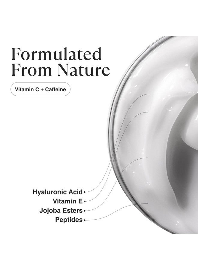 Korean Vitamin C Eye Cream For Dark Circles And Puffiness Bags Wrinkles Hydrating Energizing Brightening Under Eye Cream Anti Aging Puffy Eyes Treatment Caffeine Peptides Vitamin E