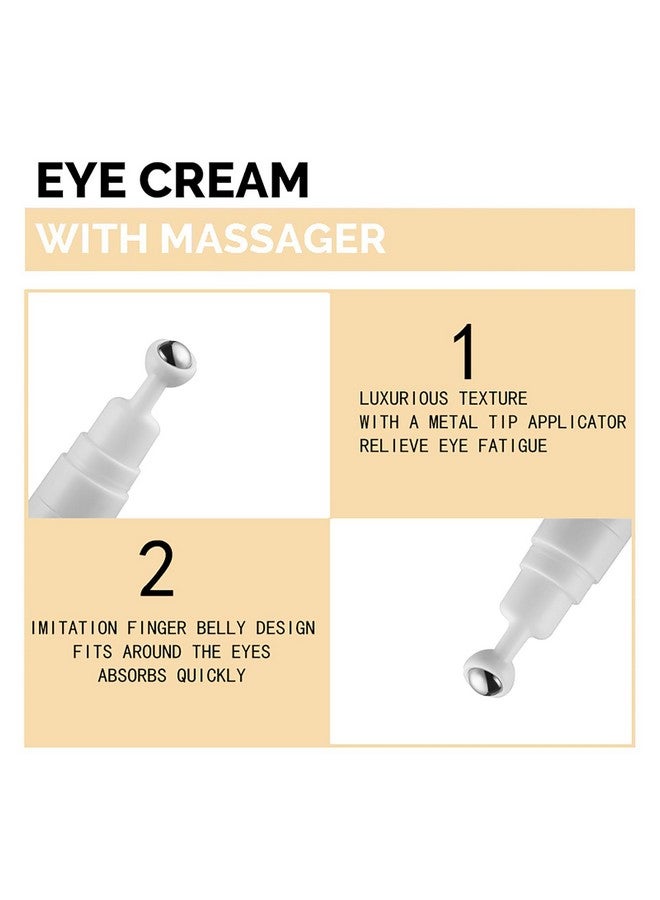 Snail Peptide Advanced Under Eye Cream For Dark Circles With 360° Massage Ball Reduces Wrinkles &Fine Lines Eye Essence Rollon Firms Moisturizes And Tightens Puffy Eyes For Men&Women